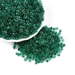 Прозрачные внутри цветные стеклянные бусины&nbsp;SEED-T007-20A-04