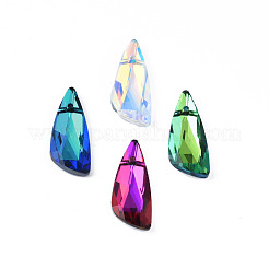 Заостренные стеклянные подвески со стразами&nbsp;EGLA-N006-034