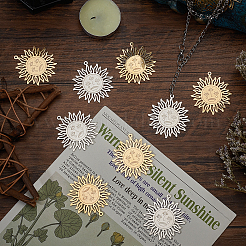 16 шт. подвески из нержавеющей стали 201 двух цветов&nbsp;STAS-DC0010-91