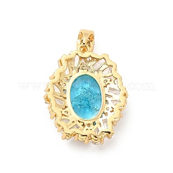 Латунные микропаве прозрачные подвески с фианитом&nbsp;KK-I695-015B