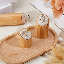 3 шт. 3 размера деревянные подставки для колец и ювелирных изделий&nbsp;RDIS-WH0011-36A-02
