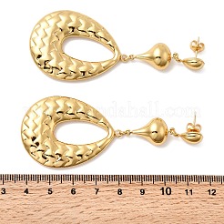 Серьги-гвоздики в форме капли из нержавеющей стали 304&nbsp;EJEW-P329-07G