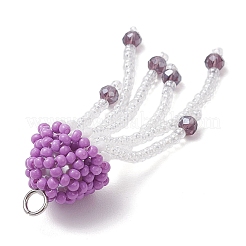 Подвески из стеклянных бусин в виде медуз&nbsp;PALLOY-MZ00660-03