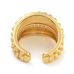 Латунные микро проложить манжеты кольца кубического циркония&nbsp;RJEW-P127-08G