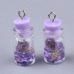 Стеклянная бутылка подвеска украшения&nbsp;LS-X-GLAA-S181-05D