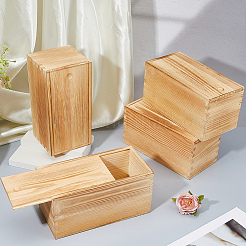 4 шт. ящики для хранения из сосны с раздвижной крышкой&nbsp;CON-FH0001-58