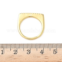 Латунные микро проложить пальцев кольца кубического циркония&nbsp;RJEW-H258-04G