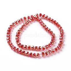 Прозрачные стеклянные бусины гальваническим пряди&nbsp;GLAA-E036-01D