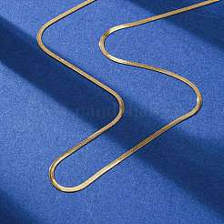 Ожерелья из плоской цепочки-змейки из нержавеющей стали 304 толщиной 2 мм&nbsp;NJEW-T016-20G