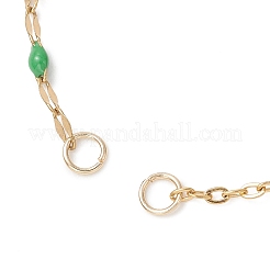 Изготовление браслетов из эмалированной цепочки и цепочки-спутника из нержавеющей стали 304.&nbsp;AJEW-JB01562