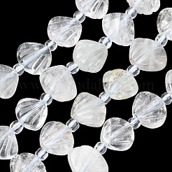 Нити резных бусин из натурального зеленого лунного камня&nbsp;G-H339-A03-01