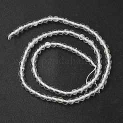 Природный кристалл кварца круглые бусины пряди&nbsp;G-J303-01-4mm