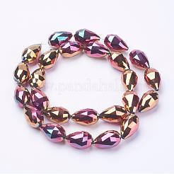 Стеклянные бусины с гальваническим покрытием &nbsp;EGLA-E049-FP03