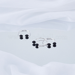 3 шт. наборы колец из латуни и пластика с жемчугом для женщин&nbsp;RJEW-LP0003-50A