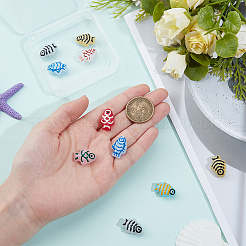 20 шт. окрашенные стеклянные бусины&nbsp;BLOW-PA0001-01