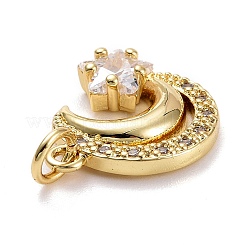 Латунные микропаве прозрачные подвески с фианитом&nbsp;LS-ZIRC-E165-04G