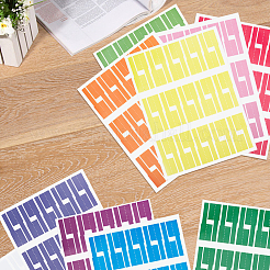 10 шт. 10-х цветные бумажные самоклеящиеся наклейки&nbsp;DIY-SP0006-12