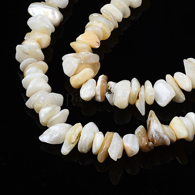 Нити бусин из натуральных пресноводных ракушек&nbsp;SHEL-S278-070G-1