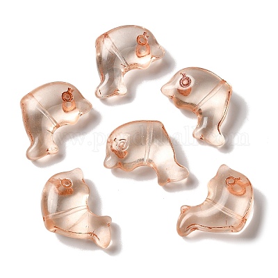 Прозрачные бусины лэмпворк&nbsp;LAMP-P065-05A-07-1