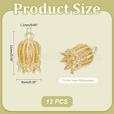 12 шт. латунный соединитель для страз&nbsp;KK-PH0010-47-1