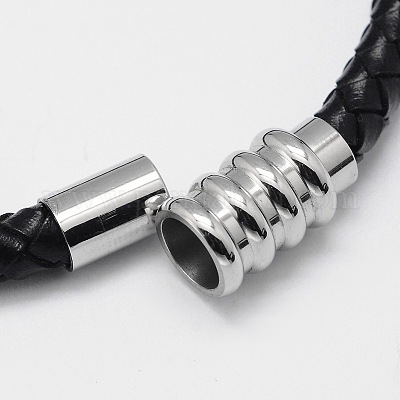 Плетеные браслеты шнур кожаный BJEW-I199-03-1