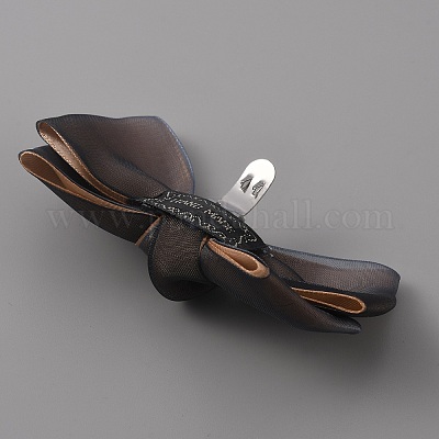 Украшения для обуви из полиэстера с бантом AJEW-WH0323-25E-1