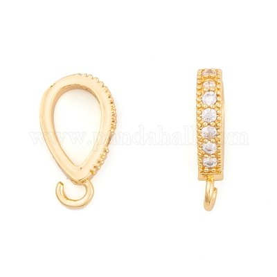 Ионное покрытие (ip) латунные подвески с микро-покрытием из прозрачного кубического циркония KK-O146-04G-1