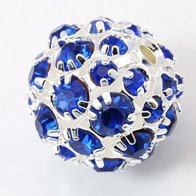 Латунные бусины со стразами &nbsp;RB-Q165-4-1