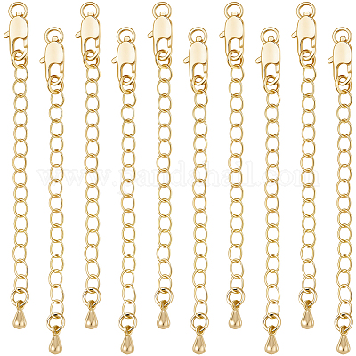 10 шт. латунные концы с цепями&nbsp;KK-BBC0022-88-1