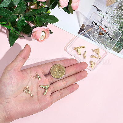 8шт 4 стиля латунные подвески&nbsp;KK-BBC0023-02A-1