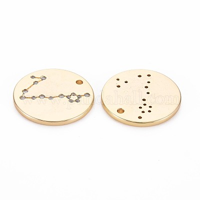 Латунные микропаве прозрачные подвески с фианитом KK-S364-093-1