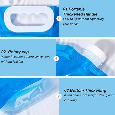 4 шт. 2 стиля пластиковый мешок для воды для улицы AJEW-CN0002-71-1