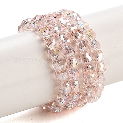 Стеклянные бусины с гальваническим покрытием &nbsp;EGLA-D030-T4mm-B01-1