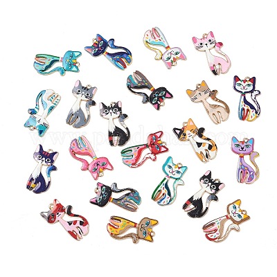 Печатные эмали подвески сплава&nbsp;FIND-D004-01G-1