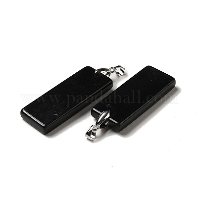 Природные обсидиана большие кулоны G-H286-06P-06-1