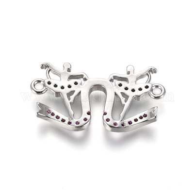 Соединители из латуни с микрочастицами и кубическим цирконием ZIRC-L085-13P-1