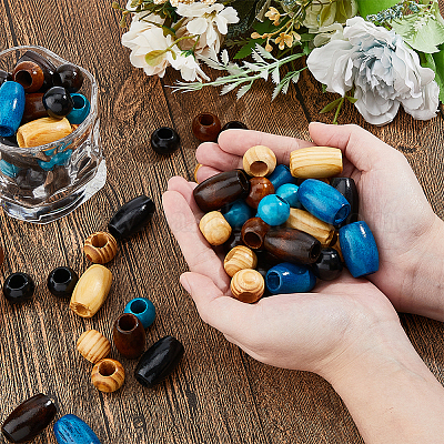 150 шт. 10 стиля деревянных европейских бусин&nbsp;WOOD-FH0002-32-1