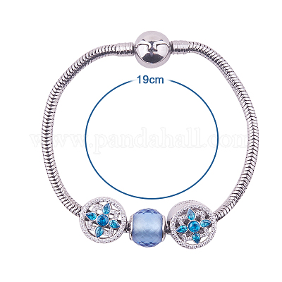 Браслеты европейского стиля из нержавеющей стали 304 для изготовления ювелирных изделий&nbsp;STAS-PH0006-01A-1