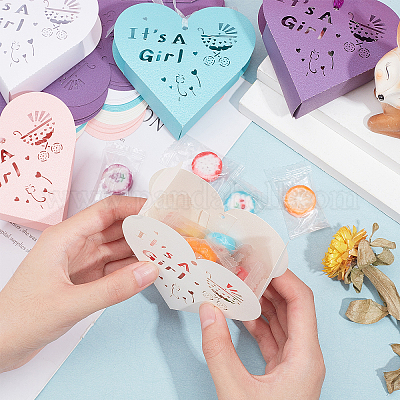 30шт 5 цвета бумажные коробки конфет CON-PH0002-32-1