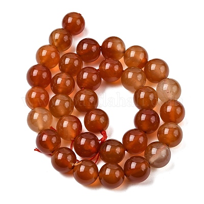 Природного сердолика нитей бисера&nbsp;G-N0006-12mm-17-1