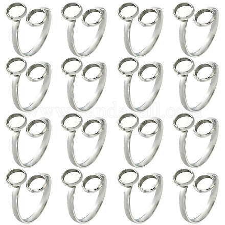 16 шт. фурнитура для открытого манжетного кольца из нержавеющей стали 304 STAS-BBC0008-18-1