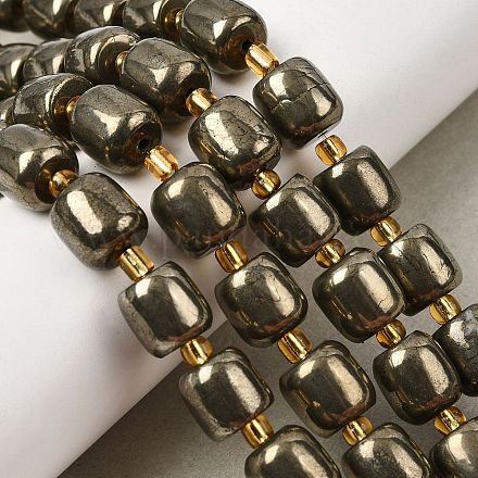 Природного пирита бисер нитей&nbsp;G-Z131-D01-03-1