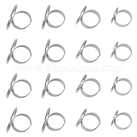 16 шт. 4 регулируемых размера латунных колец для пальцев KK-CA0002-22S-1