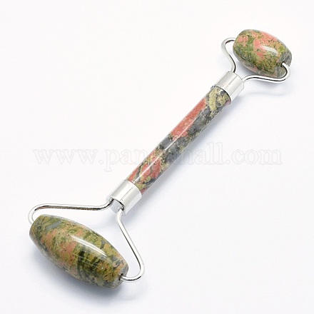 Натуральный массажер для лица из латуни unakite&nbsp;MRMJ-G009-14P-1