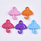 Opaque Acrylic Pendants, Umbrella, Mixed Color, 25x21x6mm, Hole: 3mm, about 530pcs/500g