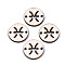 Unfinished Natural Poplar Wood Links Connectors, Laser Cut, Flat Round with Constellation, Pisces, 19.5x2.5mm, Hole: 2mm