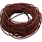 25M Cowhide Leather Cord, Leather Jewelry Cord, Round, Saddle Brown, 1mm, about 27.34 Yards(25m)/pc