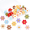 30Pcs Flower Resin Push Pin, with Iron Pin, for Office & School Supplies, Mixed Color, 16.5x15mm