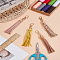 4Pcs 4 Colors PU Leather Tassel Pendants, with Alloy Findings, Mixed Color, 152x15mm, 1pc/color