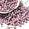 Baking Paint Glass Seed Beads, Bicone, Pearl Pink, 4.5x4mm, Hole: 1.1mm, about 142pcs/10g